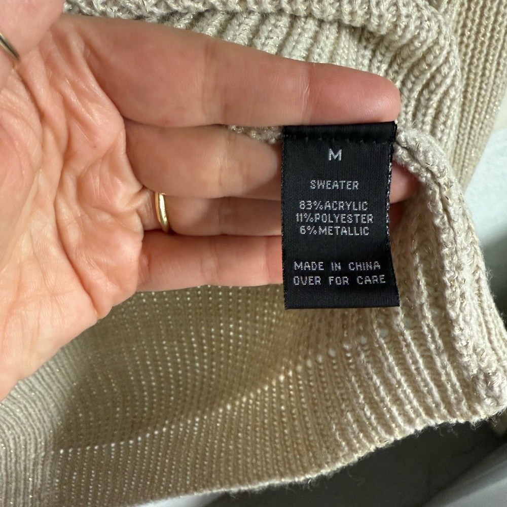 AB Studio | Tan and Gold Sweater | M - Picture 7 of 11